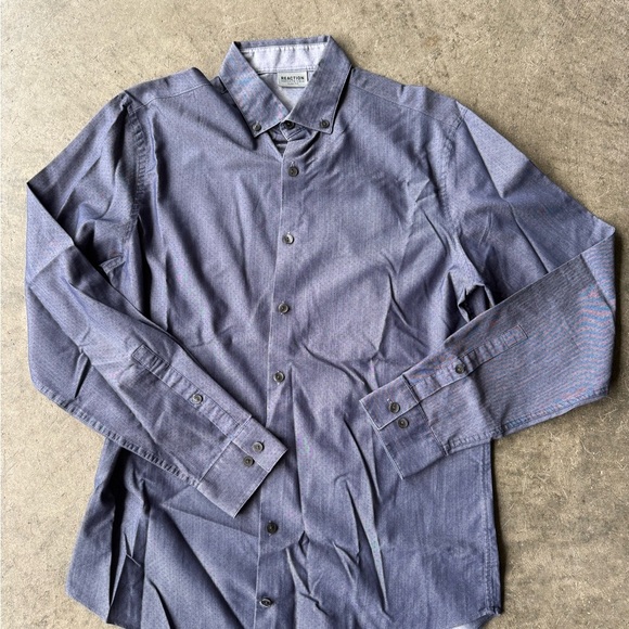 Reaction Kenneth Cole Blue Casual Button Down Shirt - Picture 1 of 1